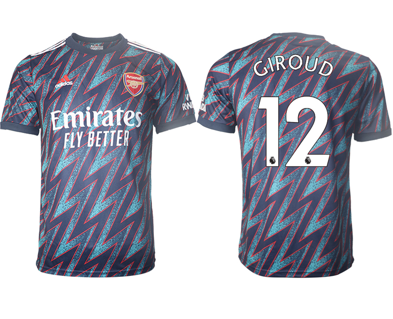 Men 2021-2022 Club Arsenal Second away aaa version blue #12 Soccer Jersey->arsenal jersey->Soccer Club Jersey
